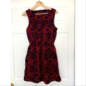 Geo Print Mini Dress w/ Pockets | Gently Worn